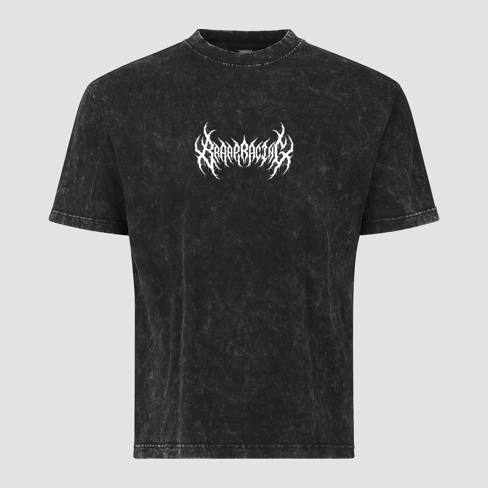 Braap Crypt - Unisex Webbed Mineral Washed Tee Shirt